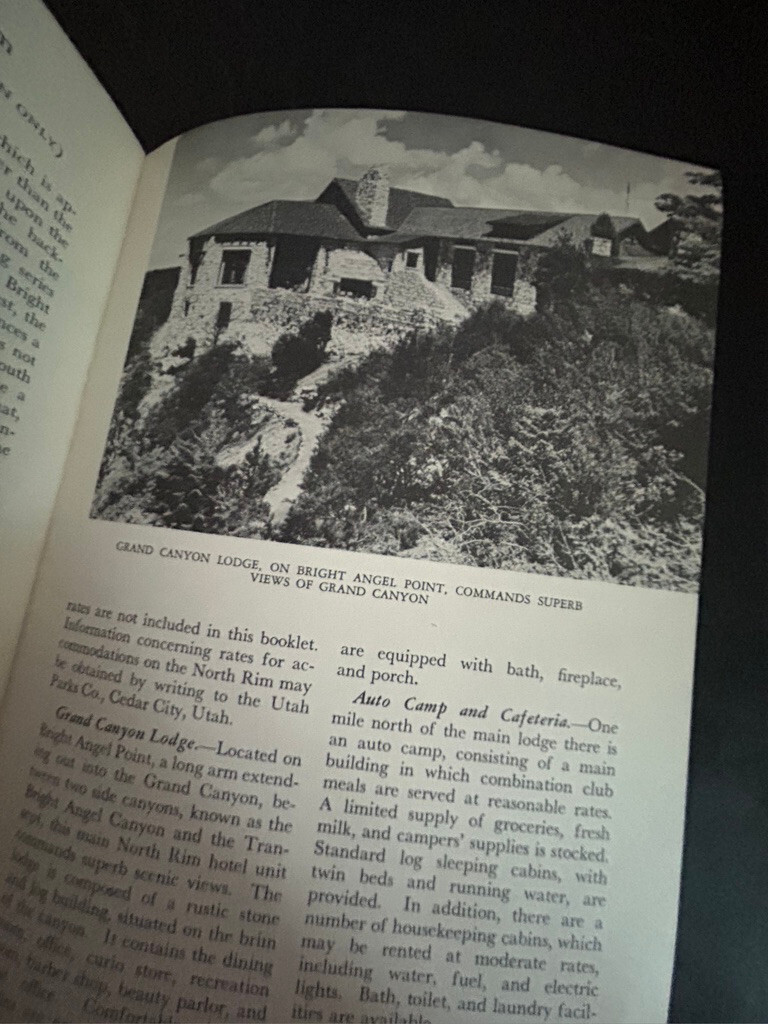 Vintage 1957 Grand Canyon National Park Brochure Pamphlet Map Guide Info Arizona