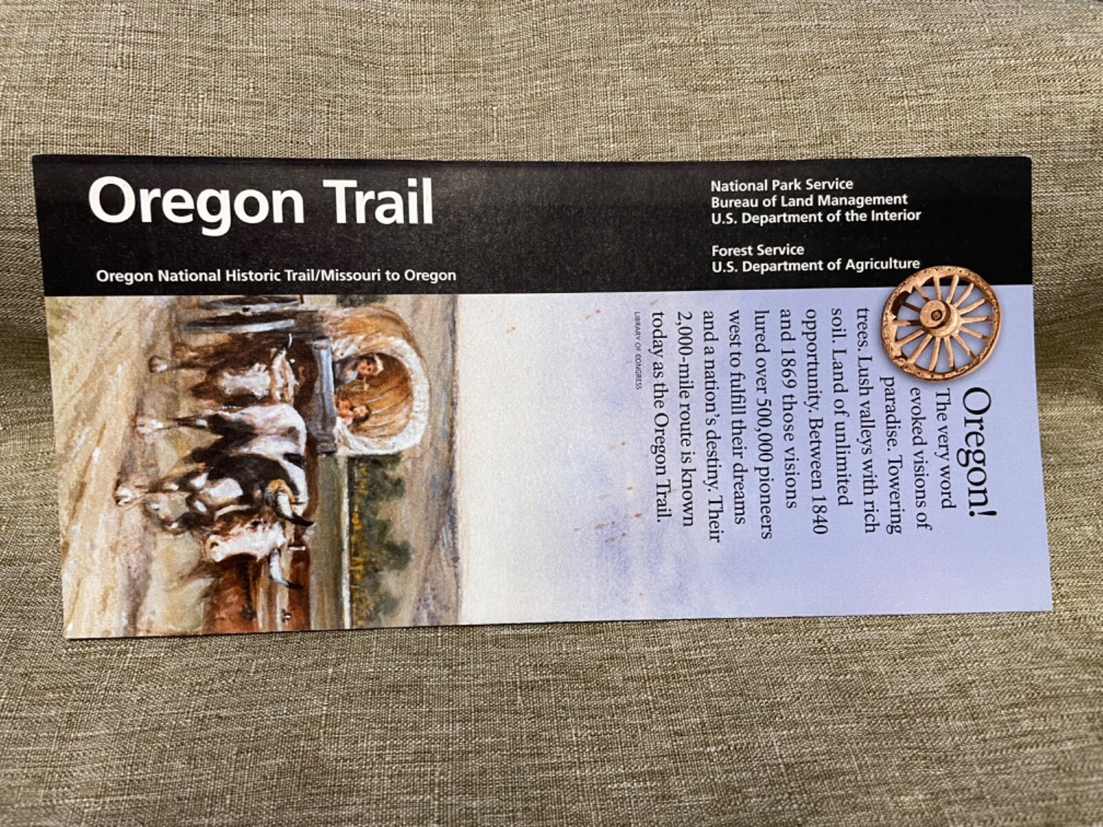 National Park Unigrid Map Oregon Trail Missouri to Oregon 2015