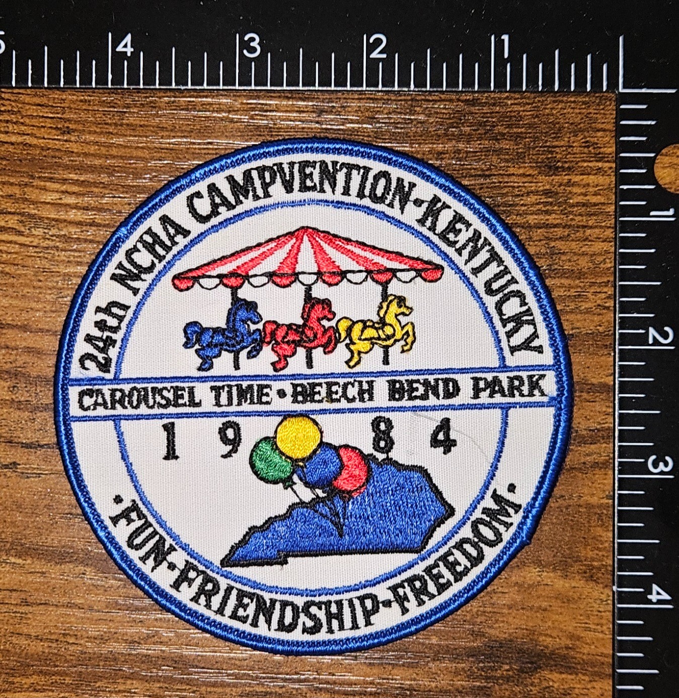 National Campers & Hikers Association NCHA Kentucky 1984 Beach Bend Park Patch