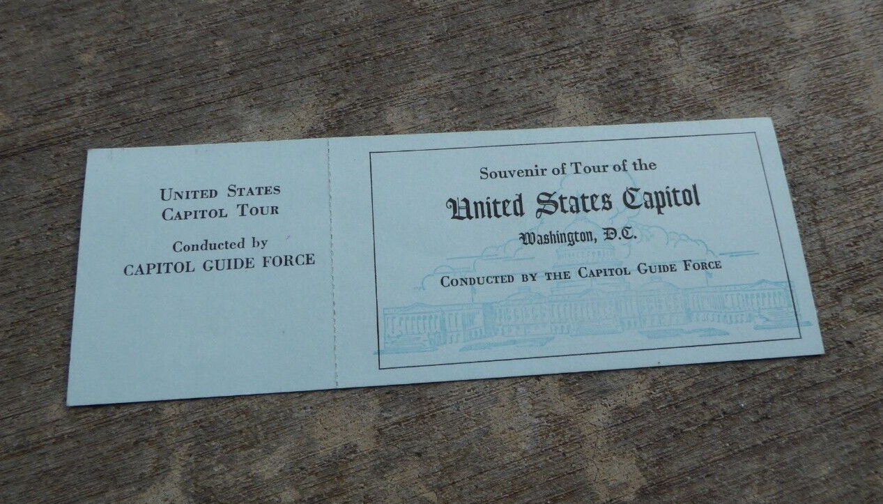Washington DC Monument National Park Brochure Pamphlet Map Capitol Stub Lot 70’s