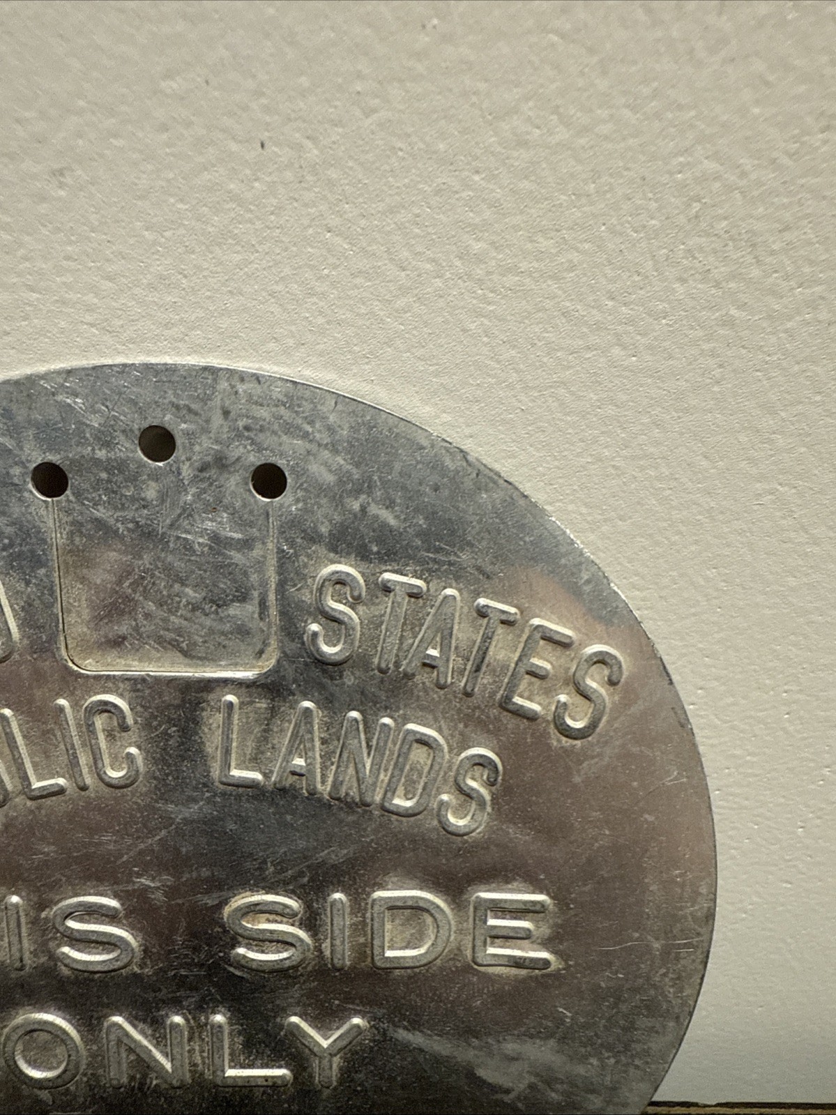 Vintage US Forest Service Public Lands This Side Only Dept Of Interior Land 1963