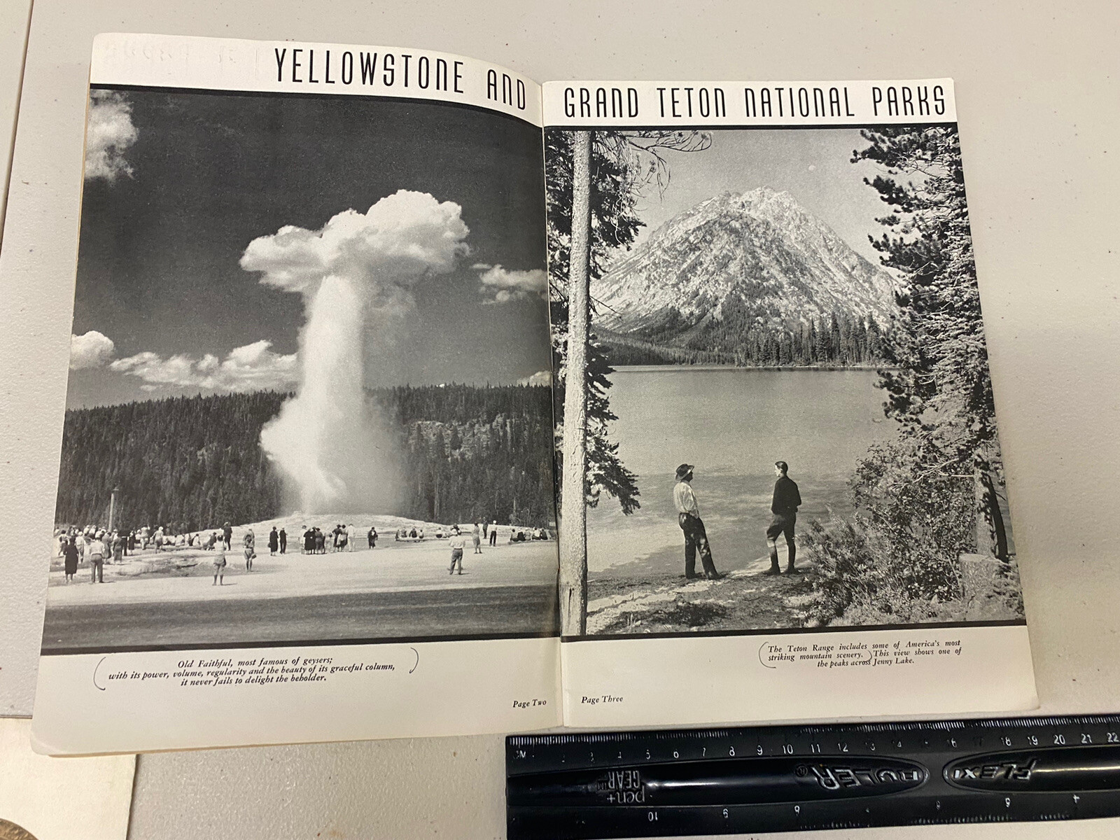 1930sTRAVEL PROGRAM YELLOWSTONE & GRAND TETON NATIONAL PARKS BY UNION PACIFIC RR