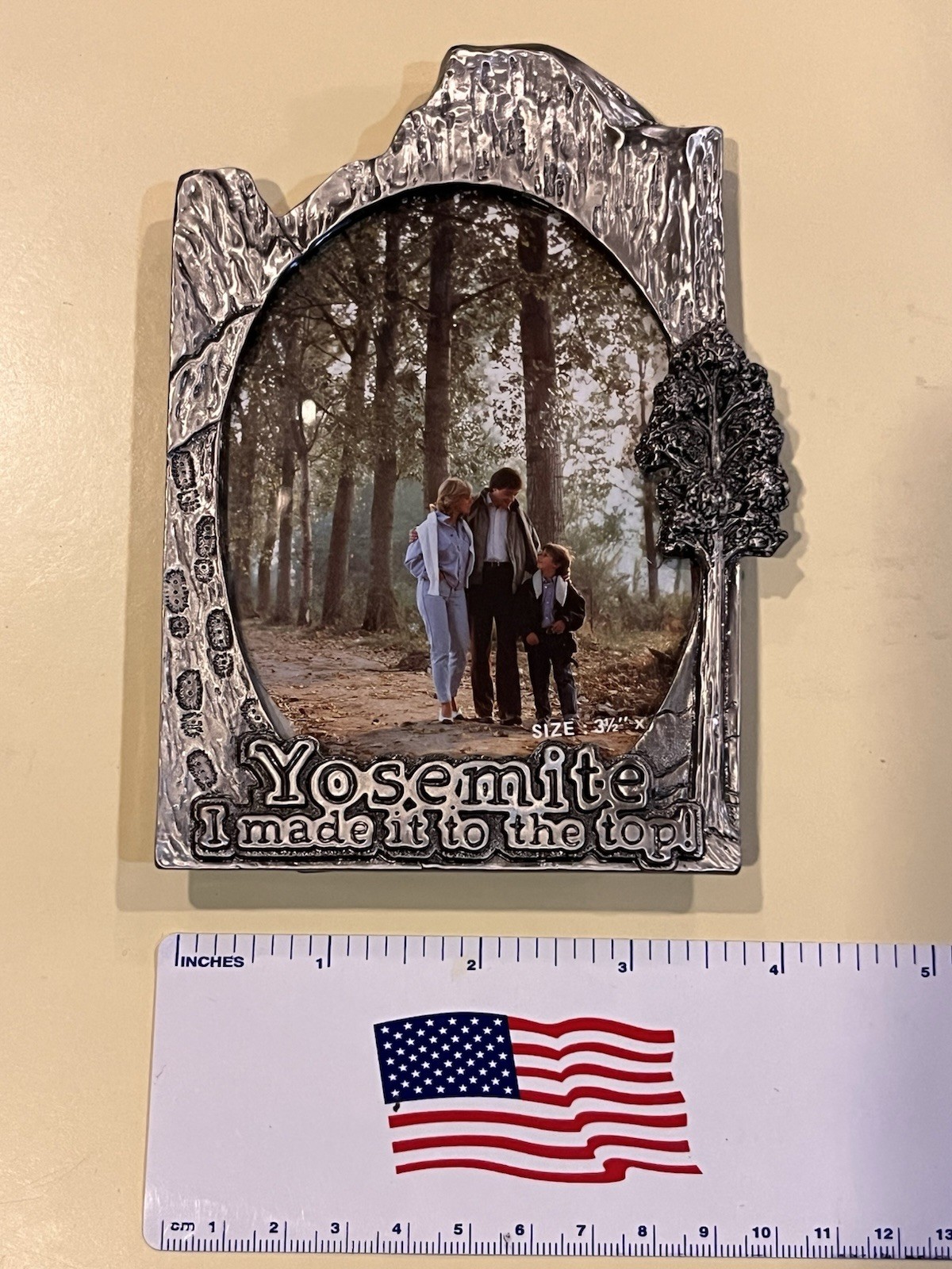 Photo Frame Pewter Picture Vintage El Capitan I Climb YOSEMITE NATIONAL PARK CA