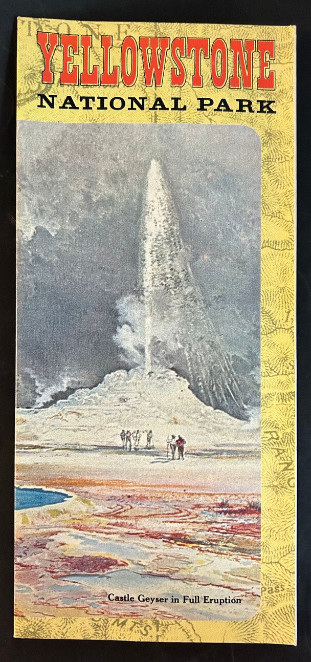 Vintage 1967 Yellowstone National Park Travel Brochure Thomas Moran Paintings