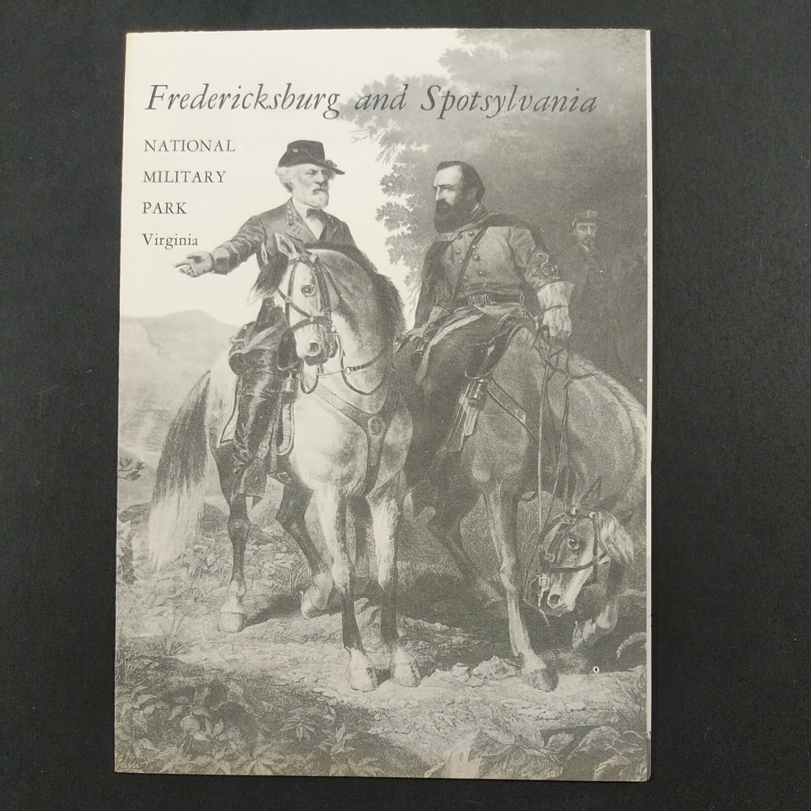 1957 Fredericksburg Spotsylvania National Military Park Brochure Pamphlet Map