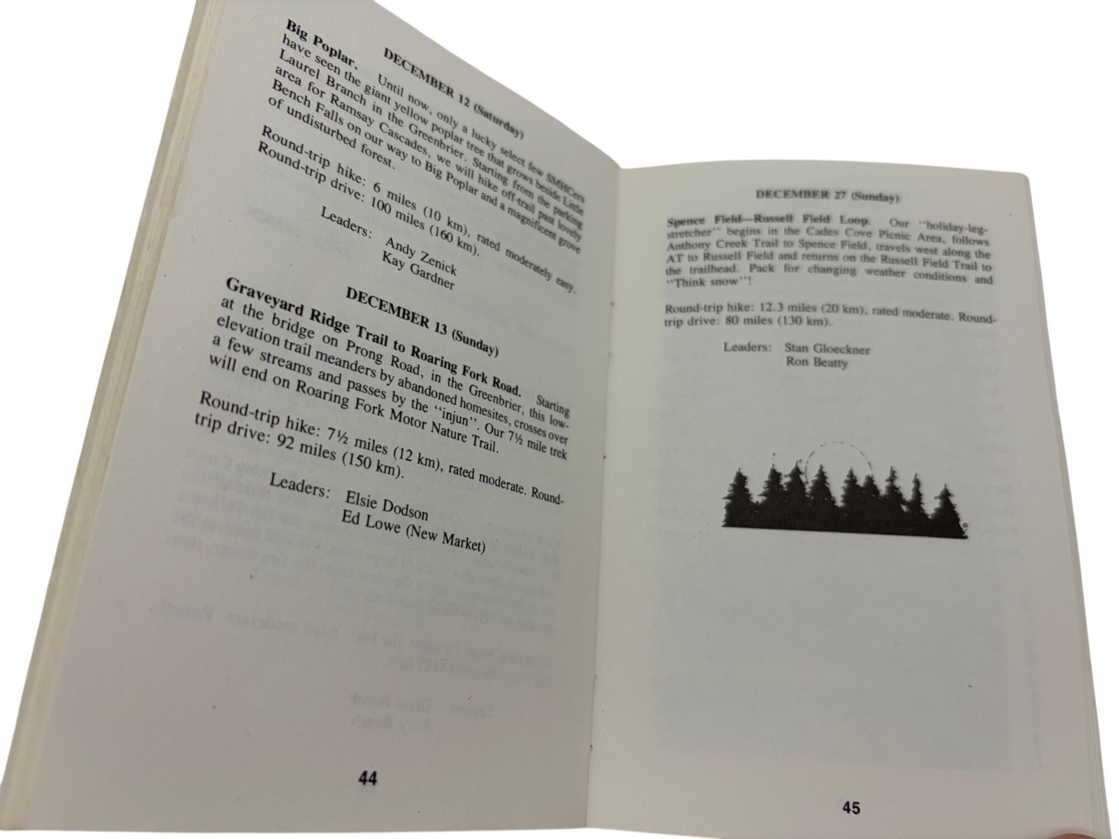 Smoky Mountains Hiking Club 1990-1999 Handbook Lot Vintage Knoxville TN SMHC