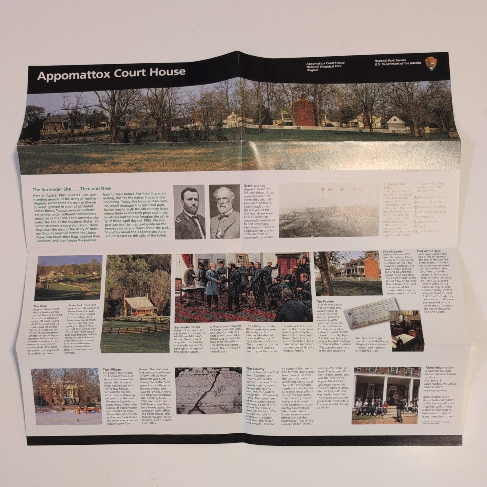 Appomattox Court House National Park Service NPS Unigrid GPO 2008 Reprint 2004