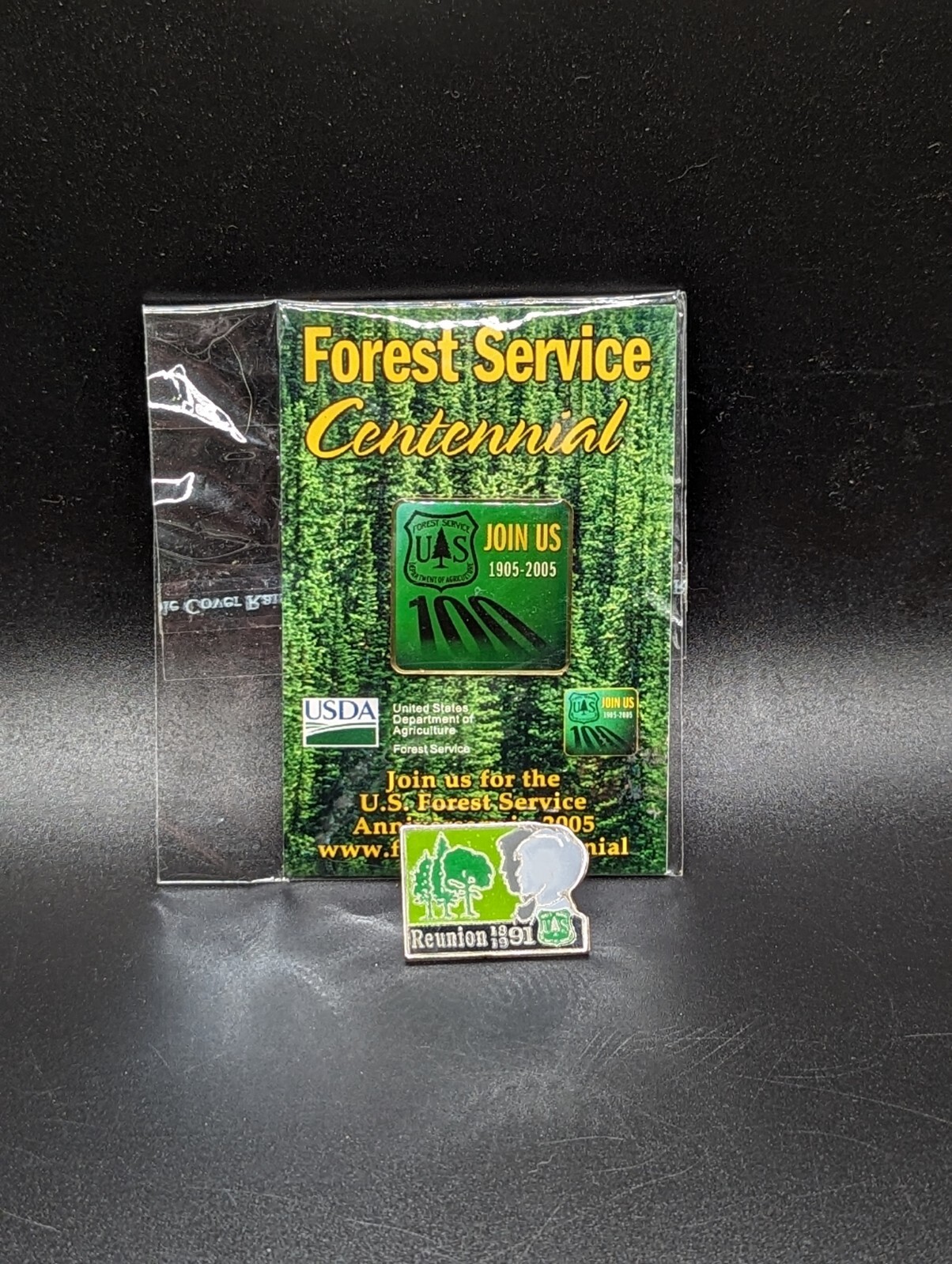 Lot of 2 U.S. Forest Service Pins 100th Centennial Ranger Reunion USDA
