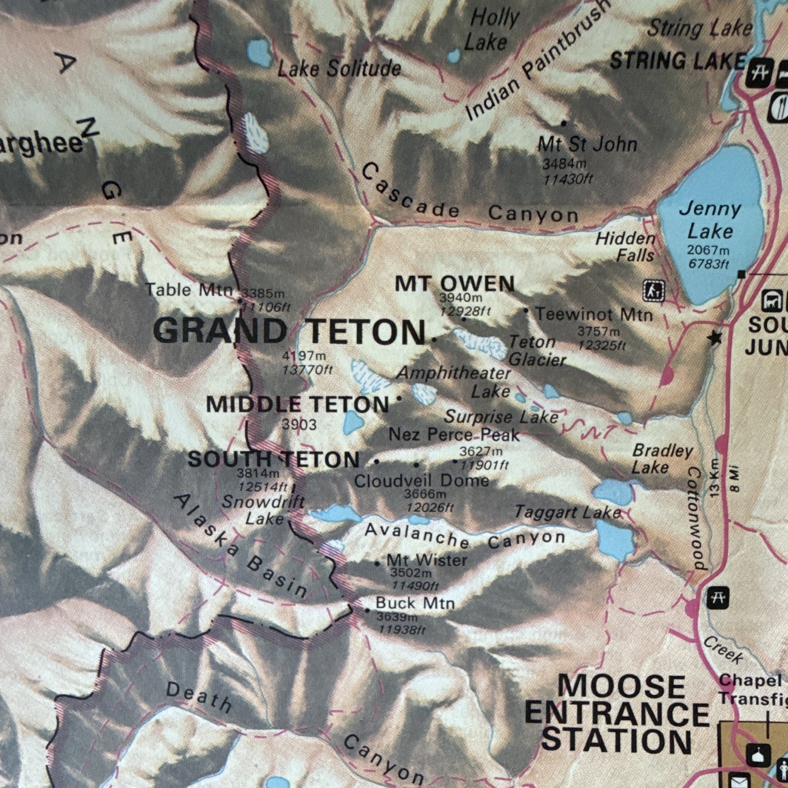 13 Yellowstone & Grand Teton National Park Fold-Out Maps/Brochures 1972-77.
