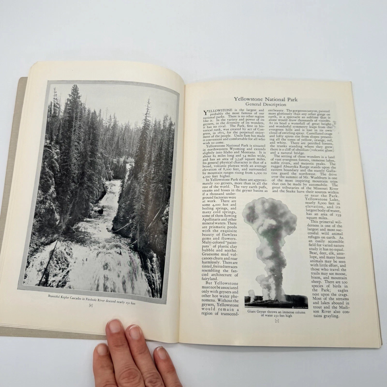 1927 Booklet Yellowstone National Park Union Pacific Railroad The Overland Route