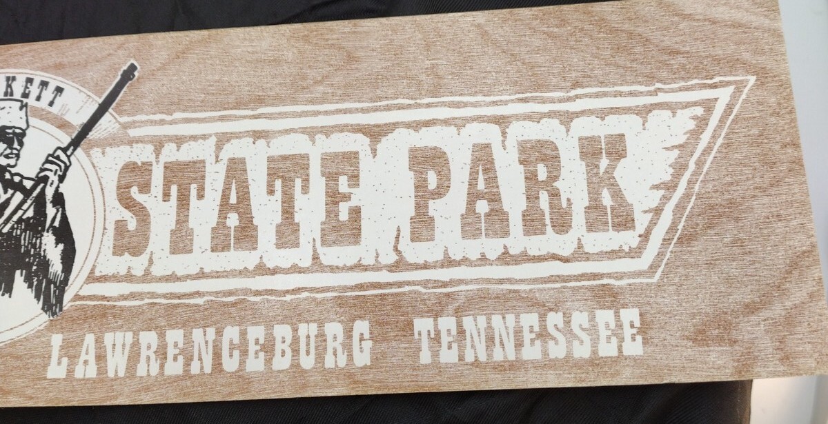 Vtg 1982 Bumper Sticker David Crockett State Park USA, Lawrenceburg, Tennessee!