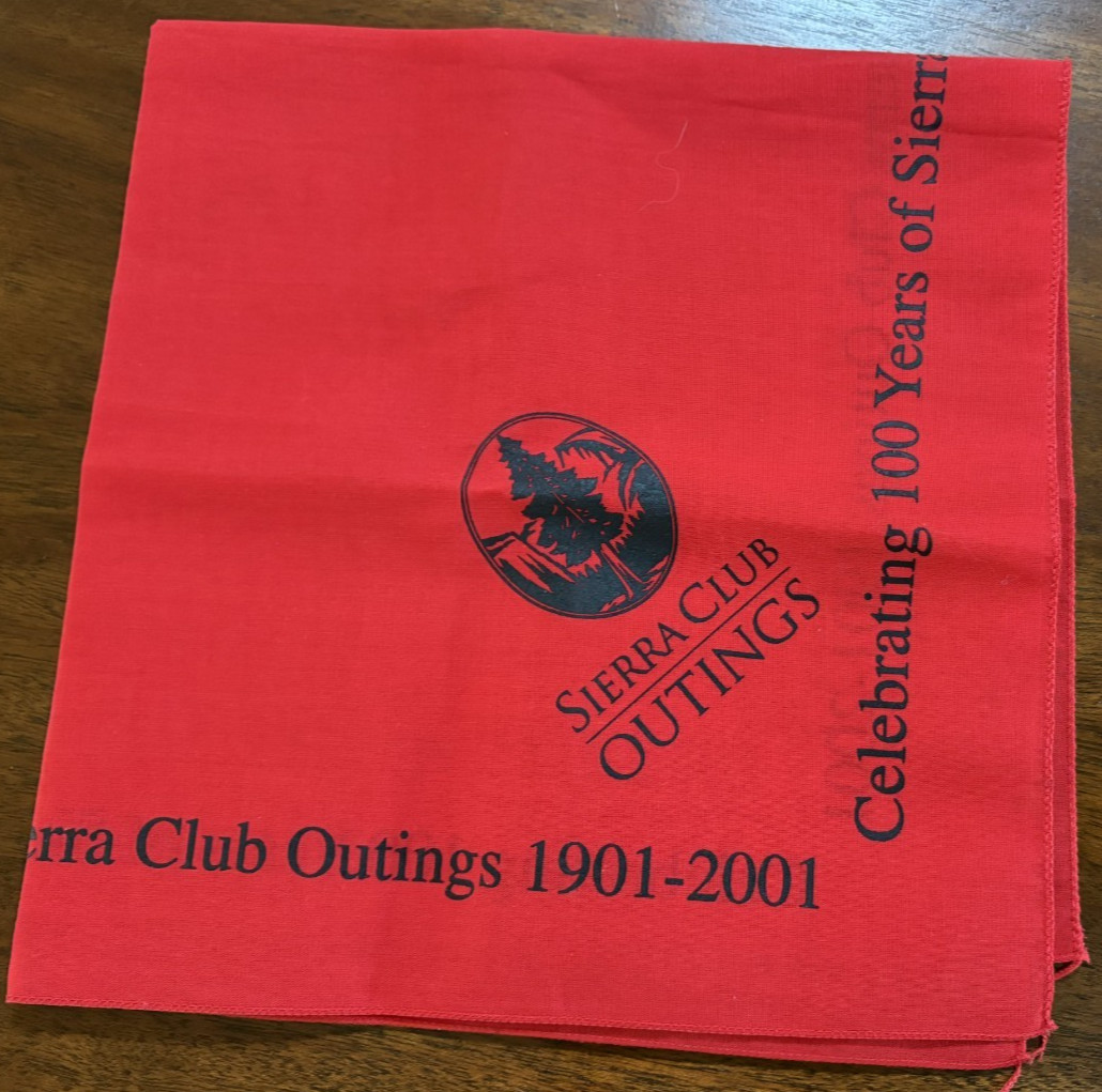 Sierra club bandana 100 years wilderness outdoors Outings 1901-2001