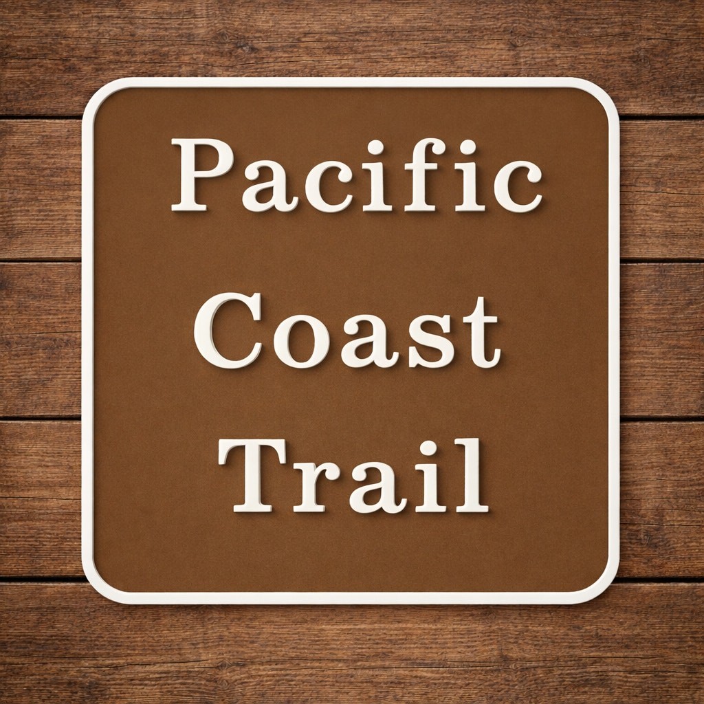 Pacific Coast Trail Marker Route Sign Hike Camp Washington Oregon California