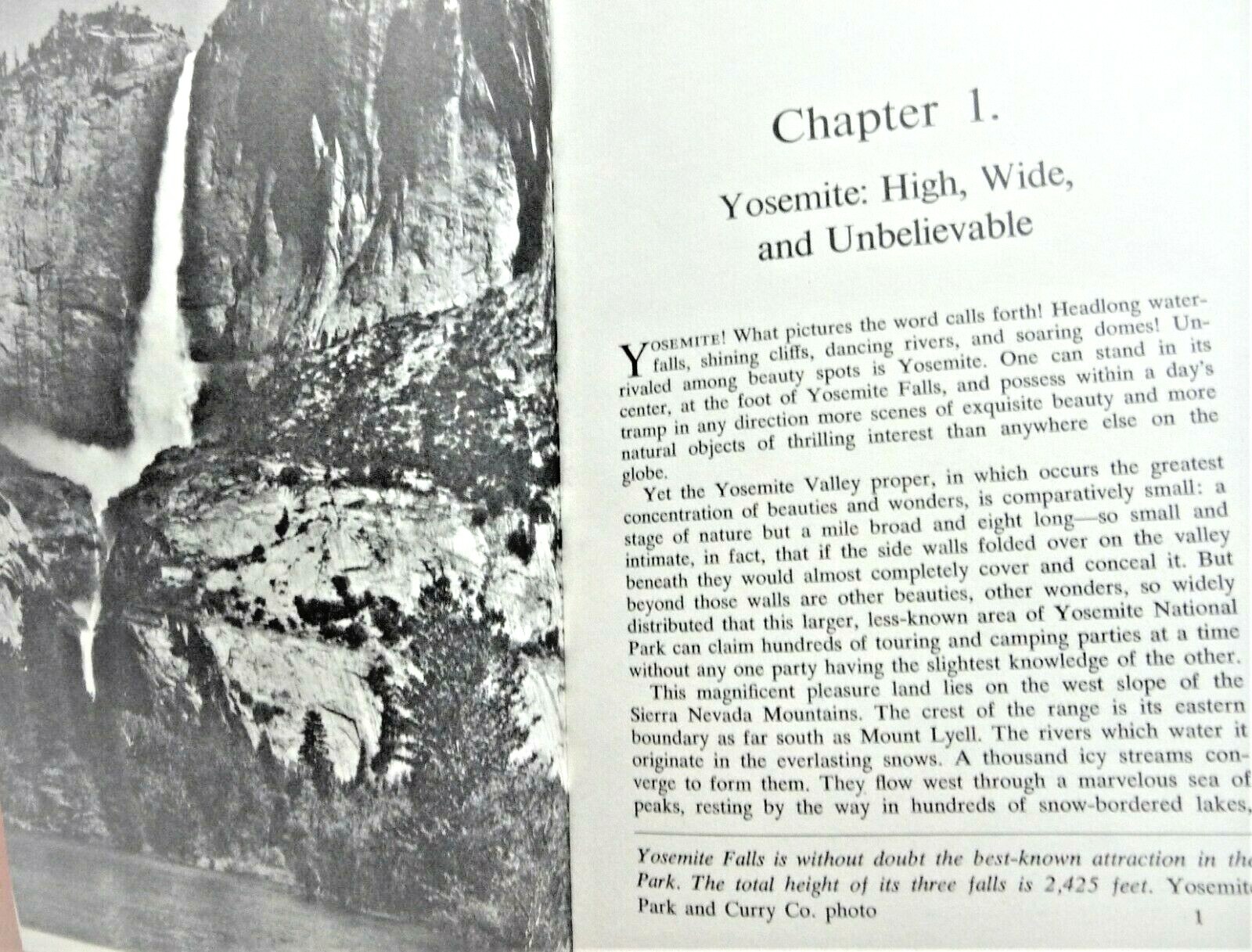 Illustrated California Yosemite National Park Muir Story Geology Glacier Trails