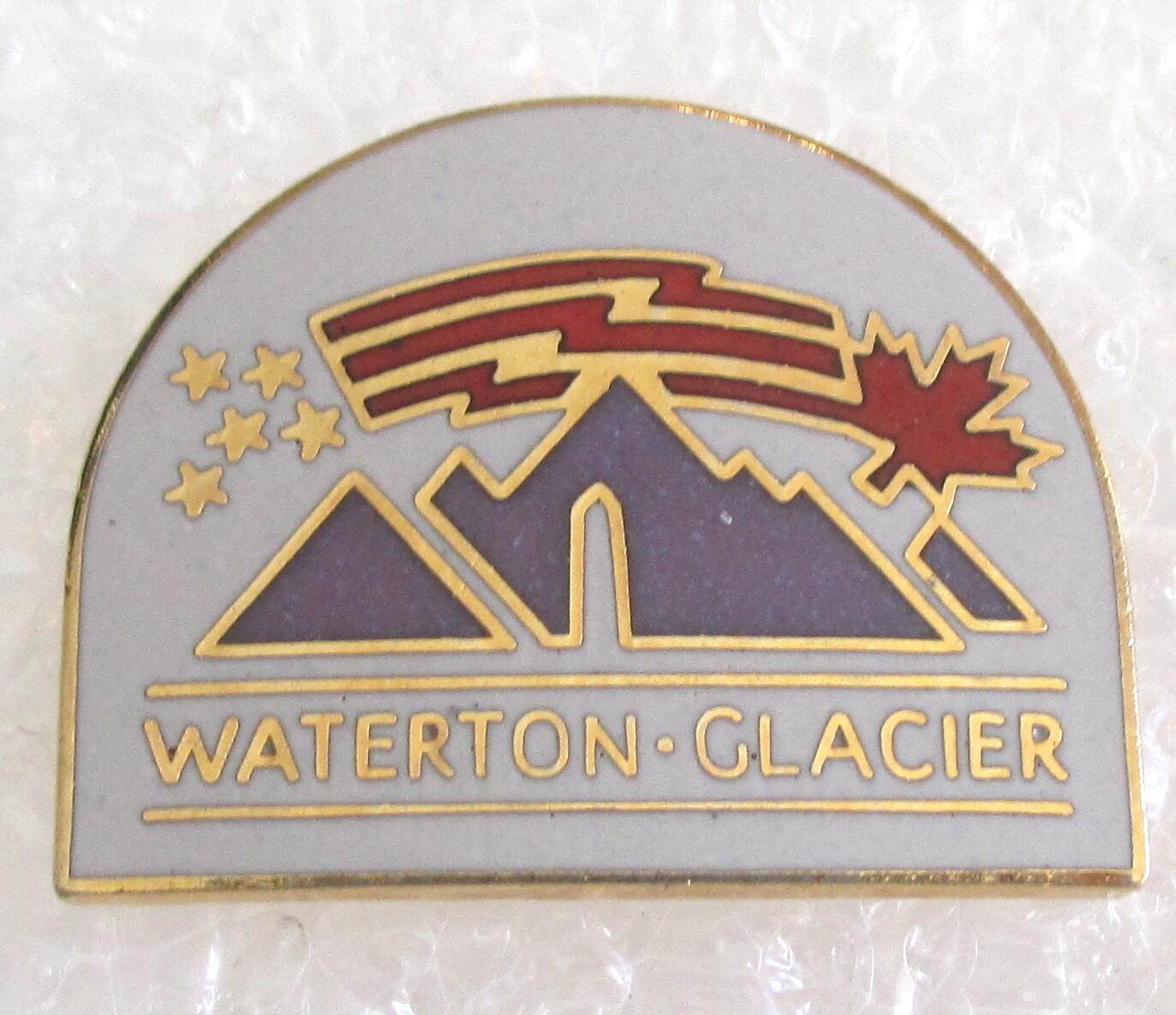 Waterton-Glacier International Peace Park Tourist Travel Souvenir Pin