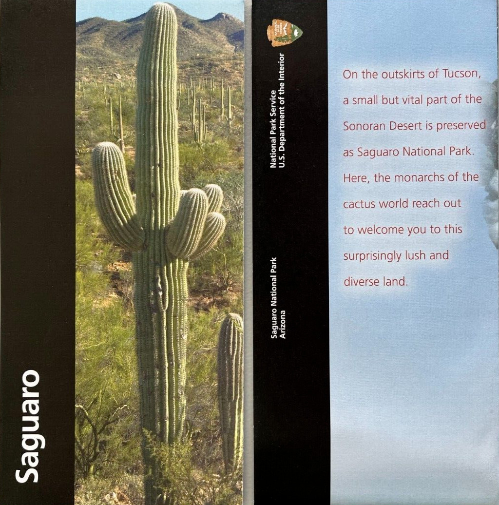 2026 SAGUARO NP – Arizona NATIONAL PARK SERVICE UNIGRID BROCHURE/MAP New