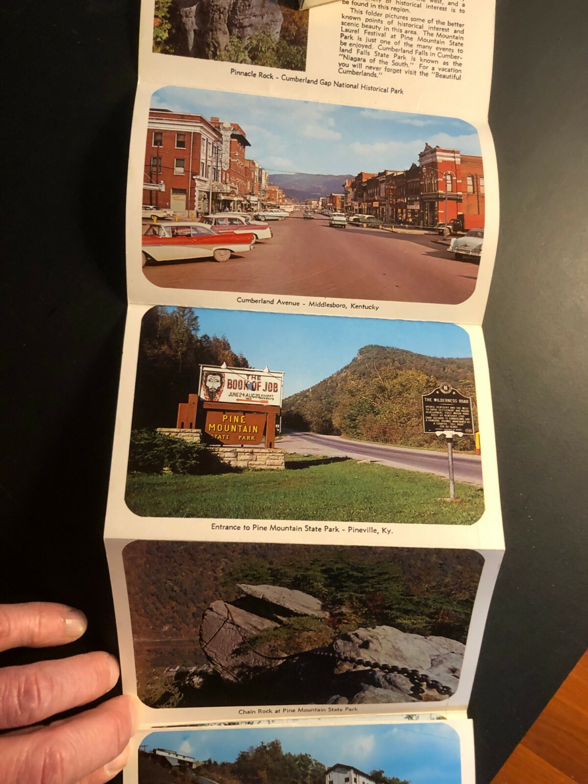 Old Vintage”Beautiful CUMBERLANDS PARK” Fold Out Views Posted 1966 Made in USA