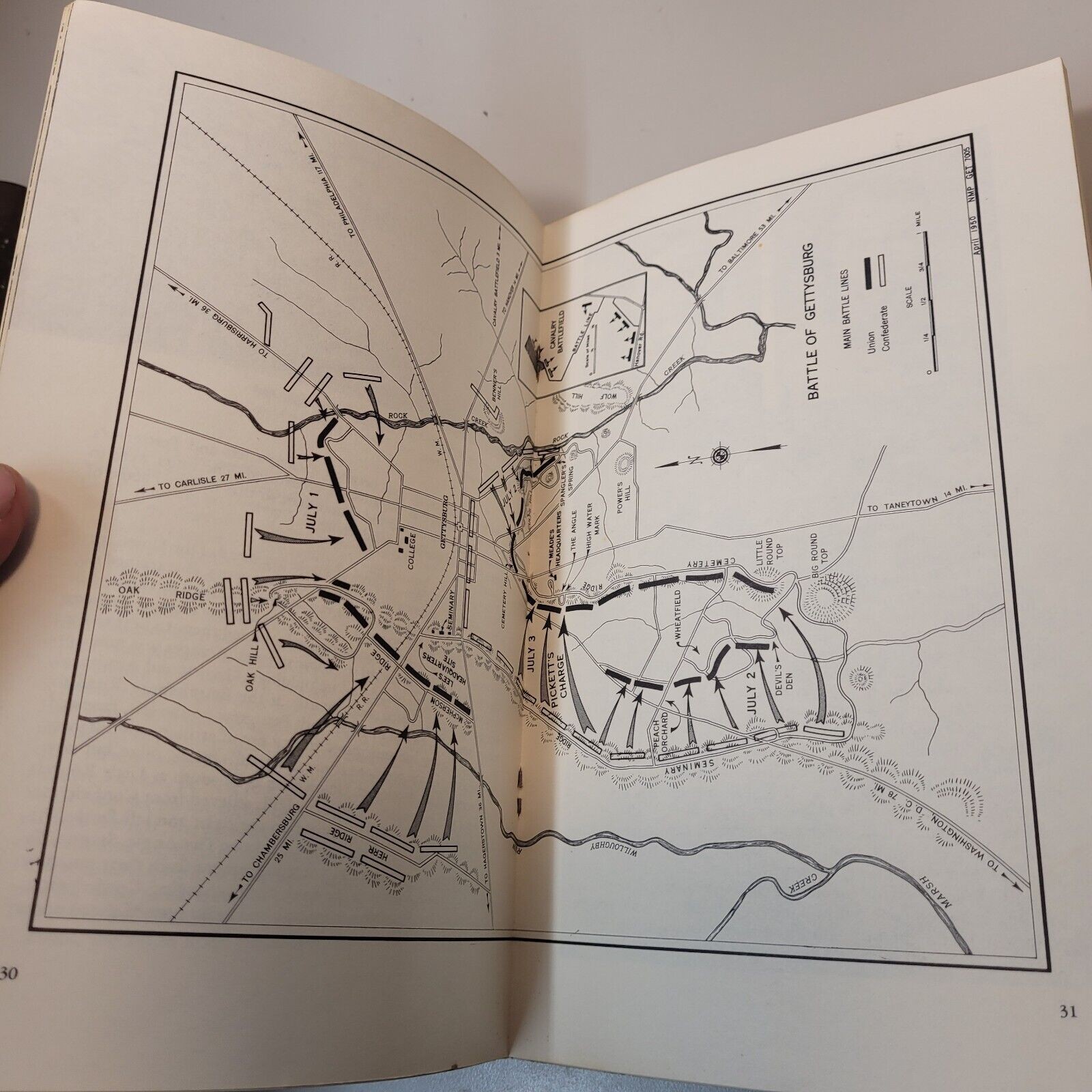 Gettysburg Civil War Battlefield Historical Booklet 1962 F.D. Briscoe Paintings