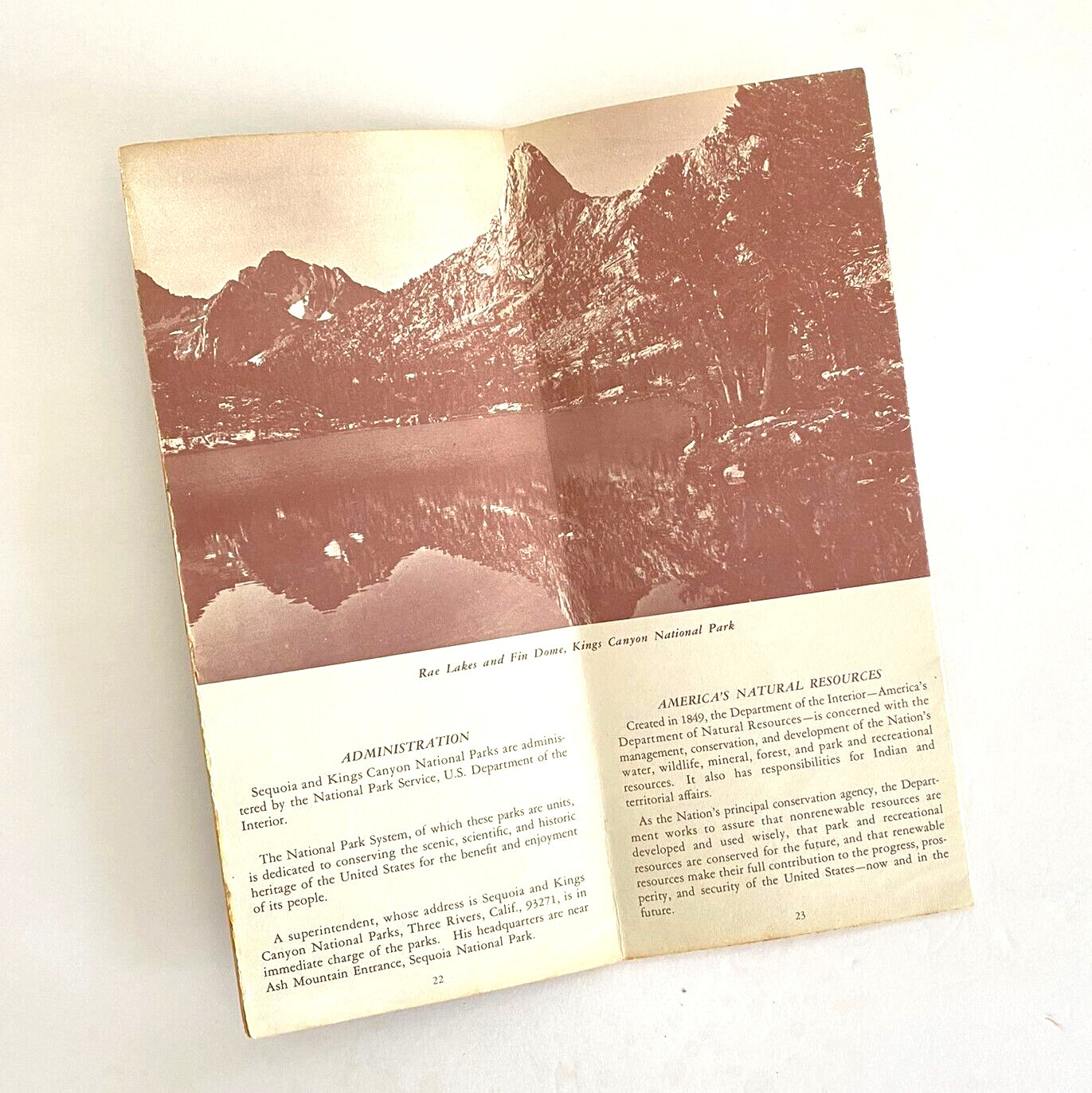Sequoia Kings Canyon Guide Brochure Booklet Park Info Hiking 1966 Vintage