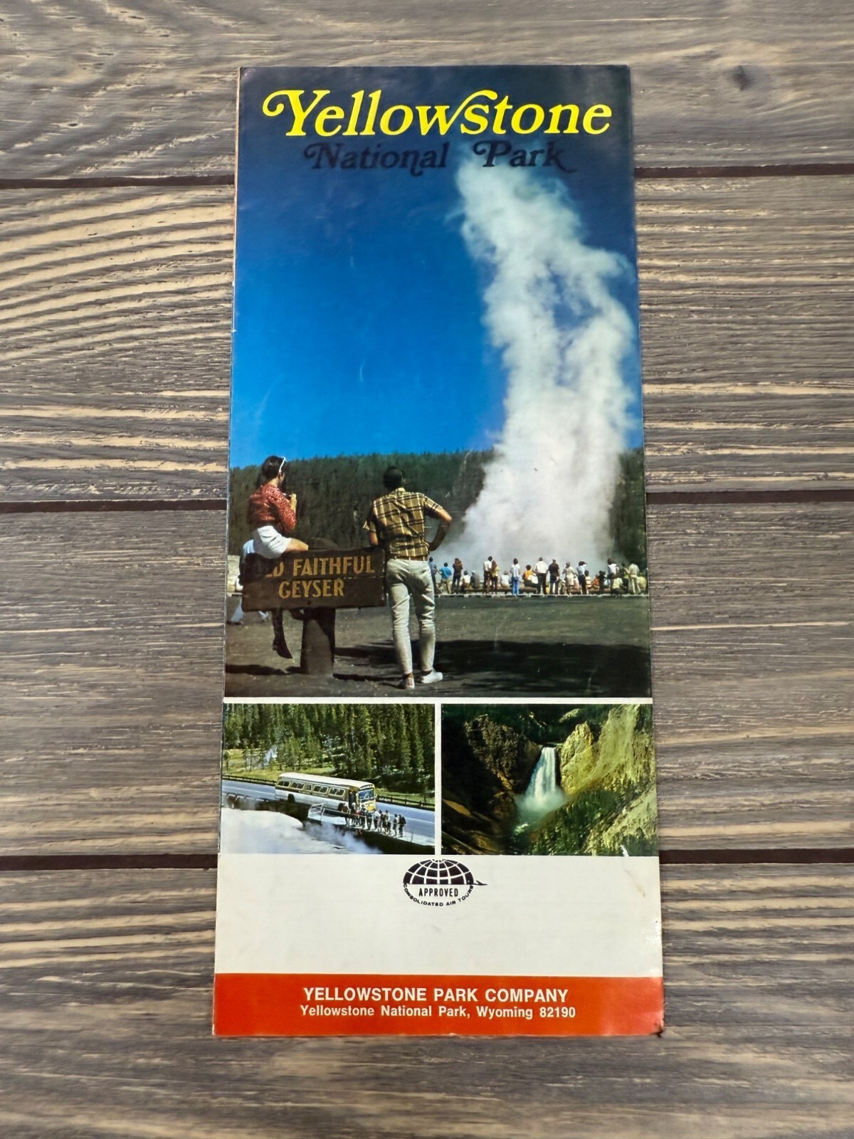 Vintage Yellowstone National Park 1971 Travel Brochure Faithful Geyser Pack Tr