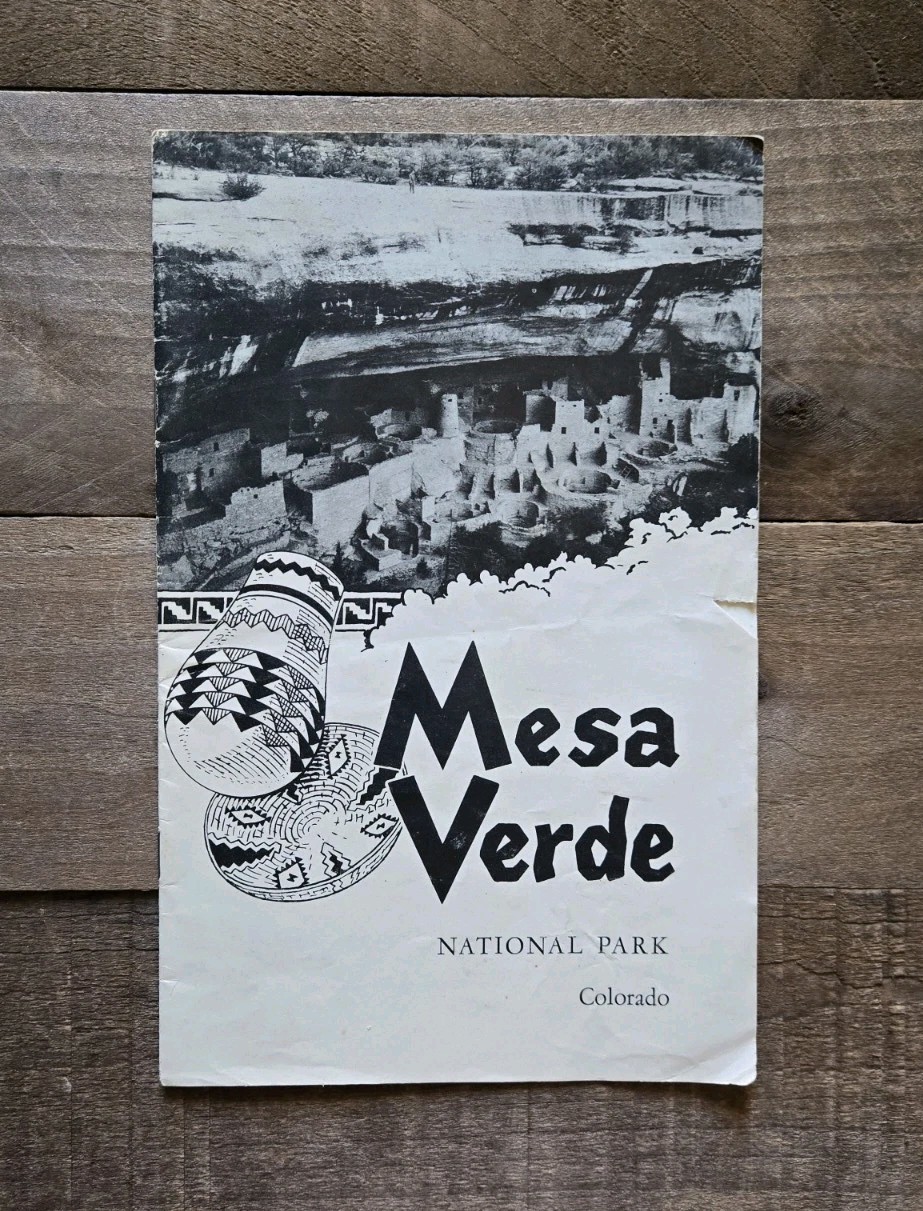 Vintage 1948 Mesa Verde National Park Colorado Guide Booklet Brochure Map