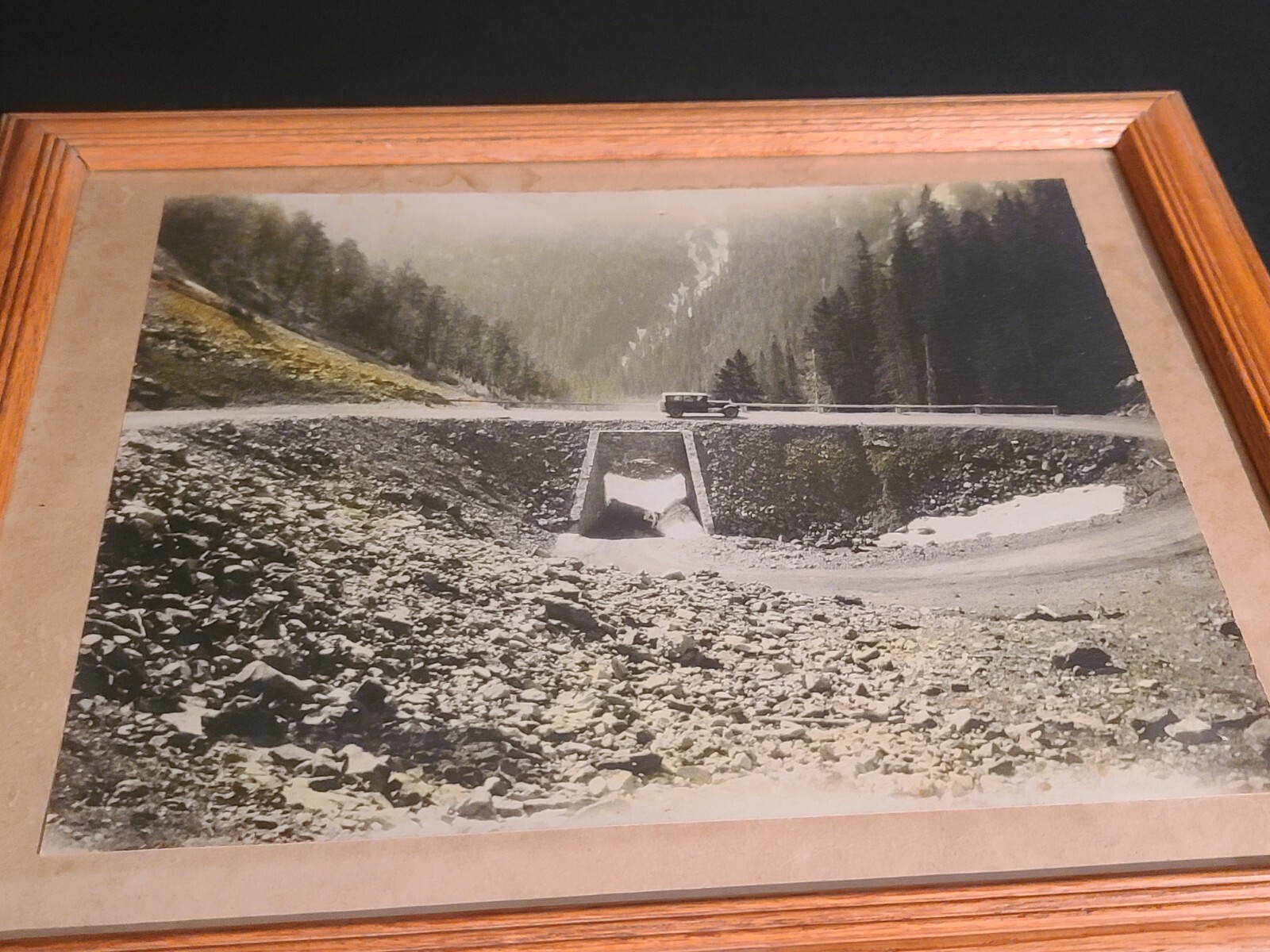 Early 1900’s Corkscrew Bridge Cody Road Yellowstone Park Framed 12 X 9 Picture