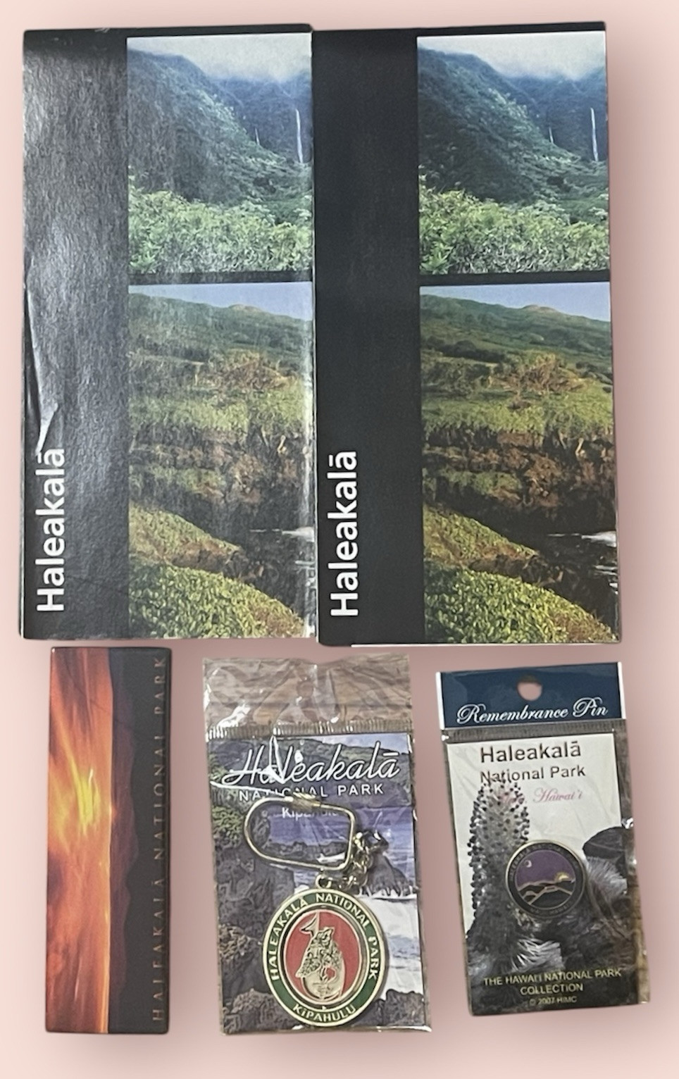 HALEAKALA NATIONAL PARK MAUI HAWAII PIN KEYCHAIN POSTCARDS SOUVENIR LOT RARE