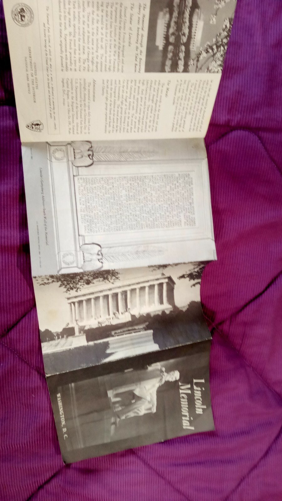 1964 Lincoln Memorial Pamphlet Department of the Interior Washington D. C.