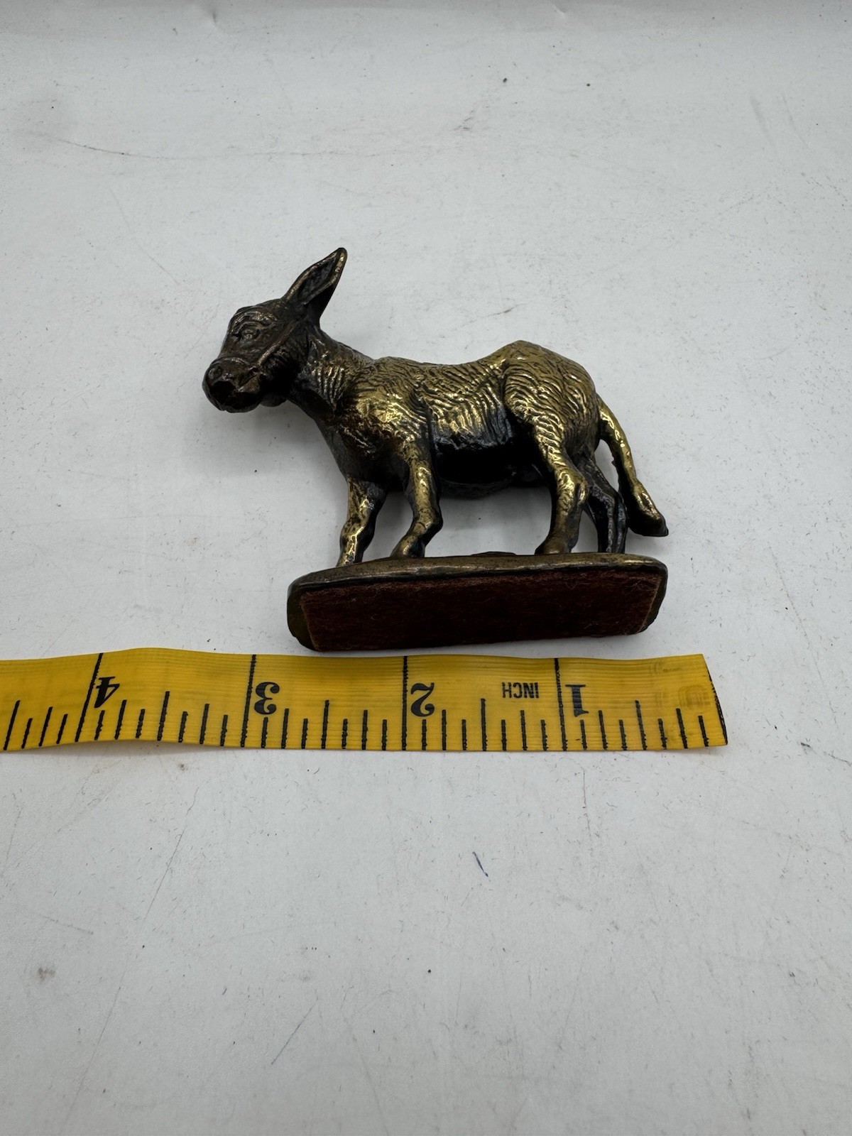 Badlands National Park South Dakota Lot Of 2 Brass Figurines Donkey+Buffalo