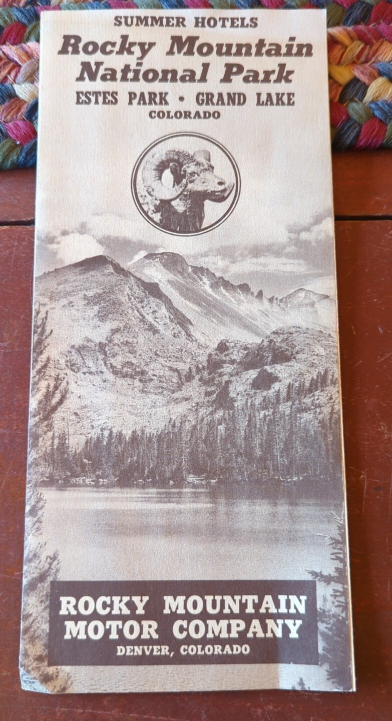 1950s Rocky Mountain National Park Estes Pk Grand Lake Denver Colorado Pamphlet