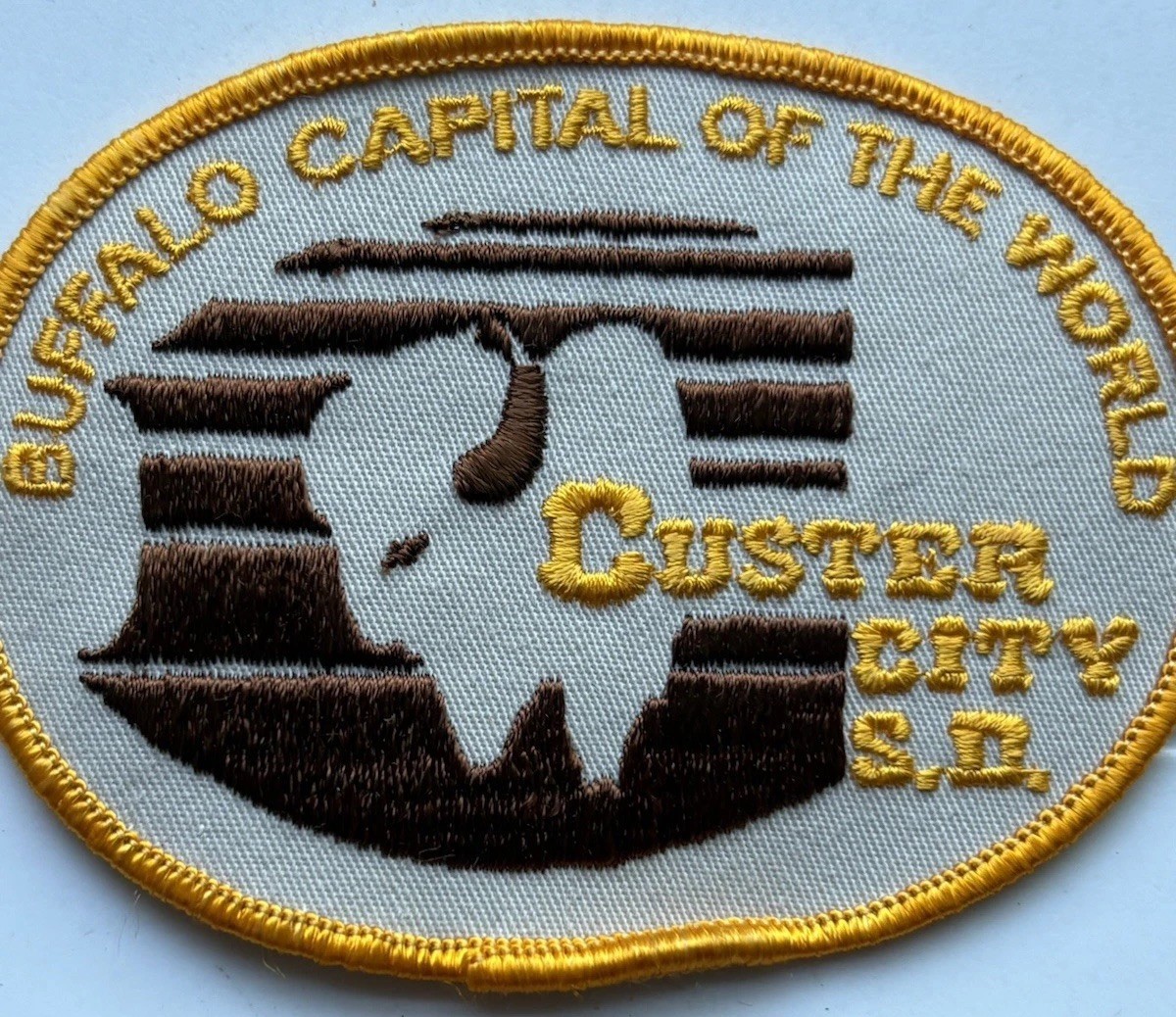 Buffalo Capital of the World Custer City South Dakota Embroidered Sew-on Patch