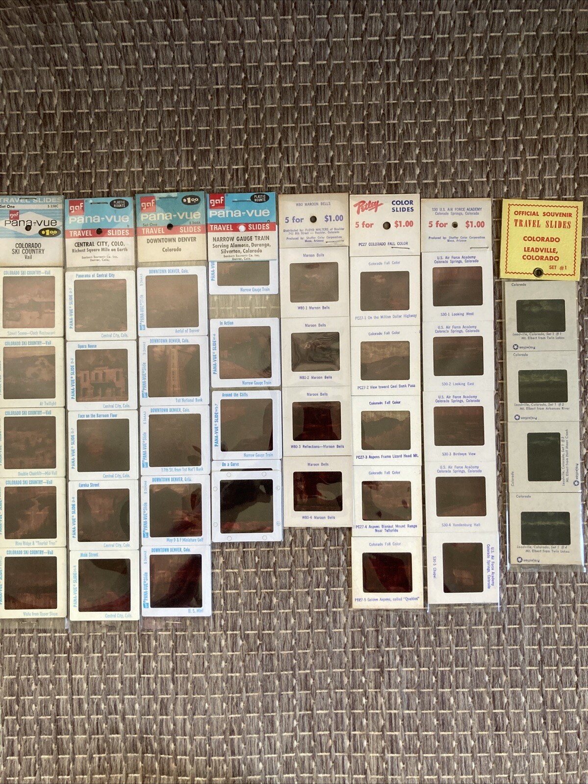 Vintage 35mm Color Slides Colorado Vail Denver Leadville U.S. Air Force NOS 8 Pc