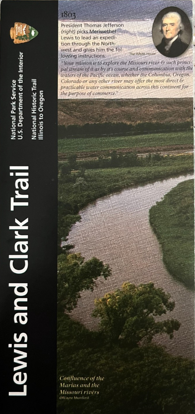 New 2002 LEWIS and CLARK TRAIL NATIONAL PARK SERVICE UNIGRID BROCHURE/MAP OOP