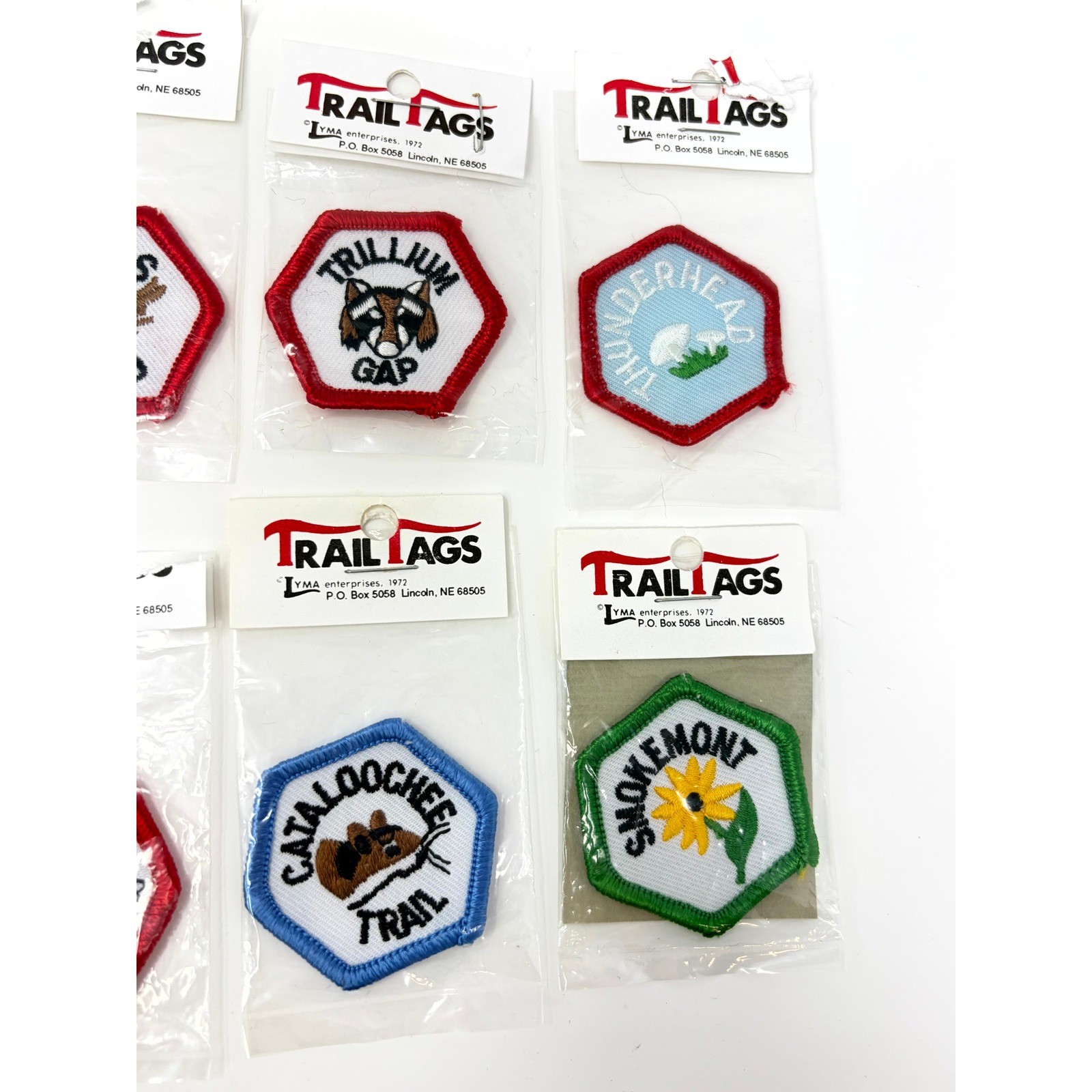 Lot of 10 Vintage Trail Tags Patches Great Smoky Mountains National Park + More