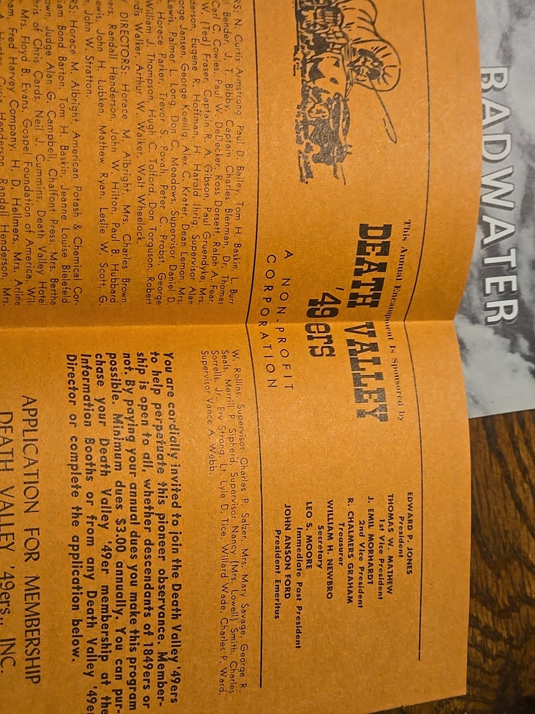 Vintage Badwater Self- Guiding Auto Tour Death Valley California 1968 Brochure