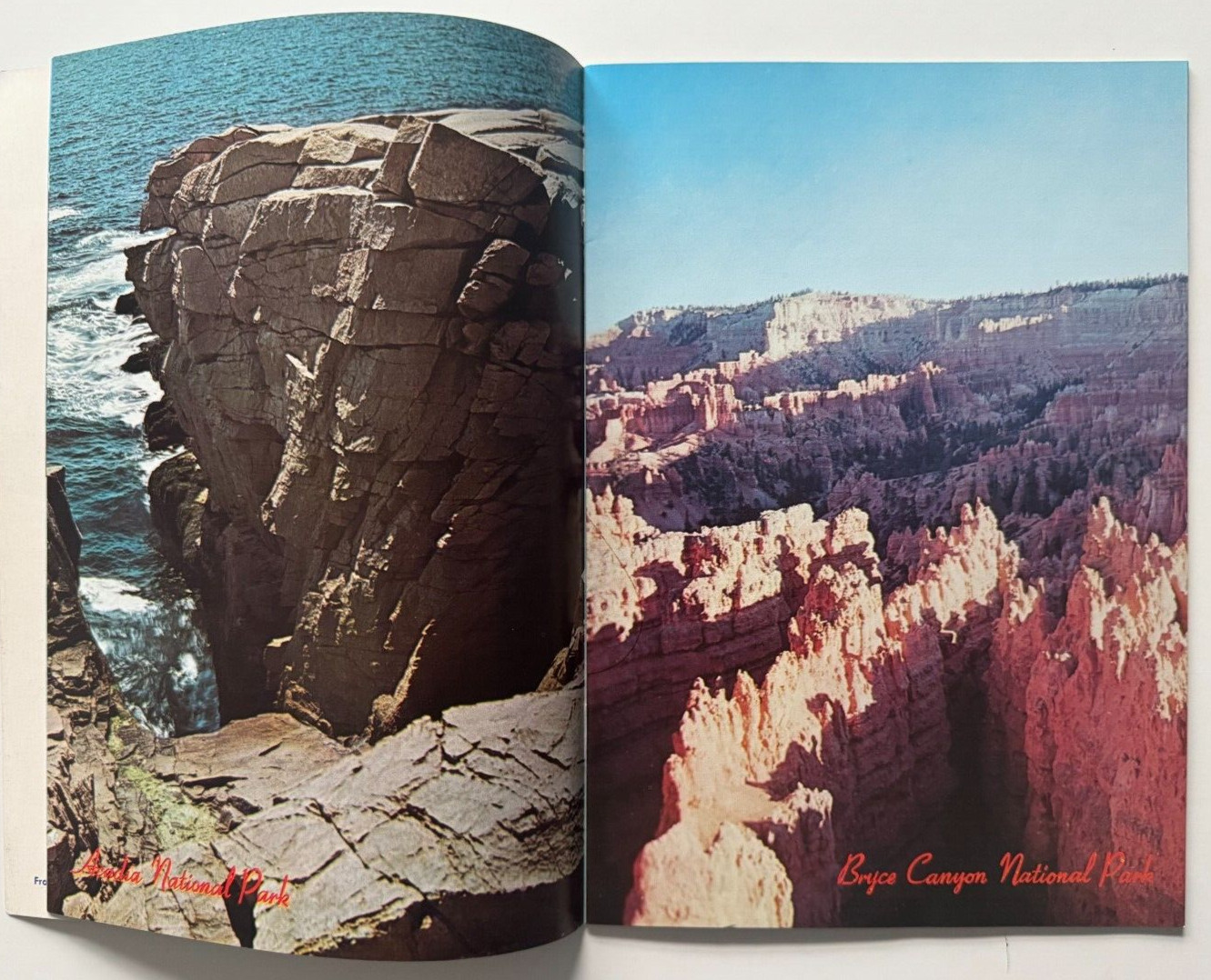 Vintage ca 1950s National Parks & Monuments Color Souvenir Travel Illust Booklet