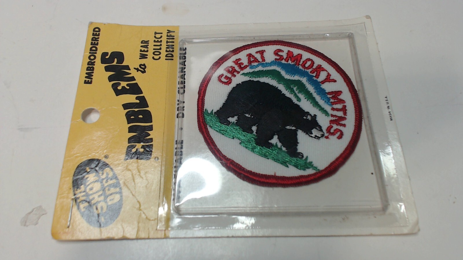 Great Smoky Mtns Tennessee Black Bear Round Embroidered Patch THE SHOW OFFS NOS