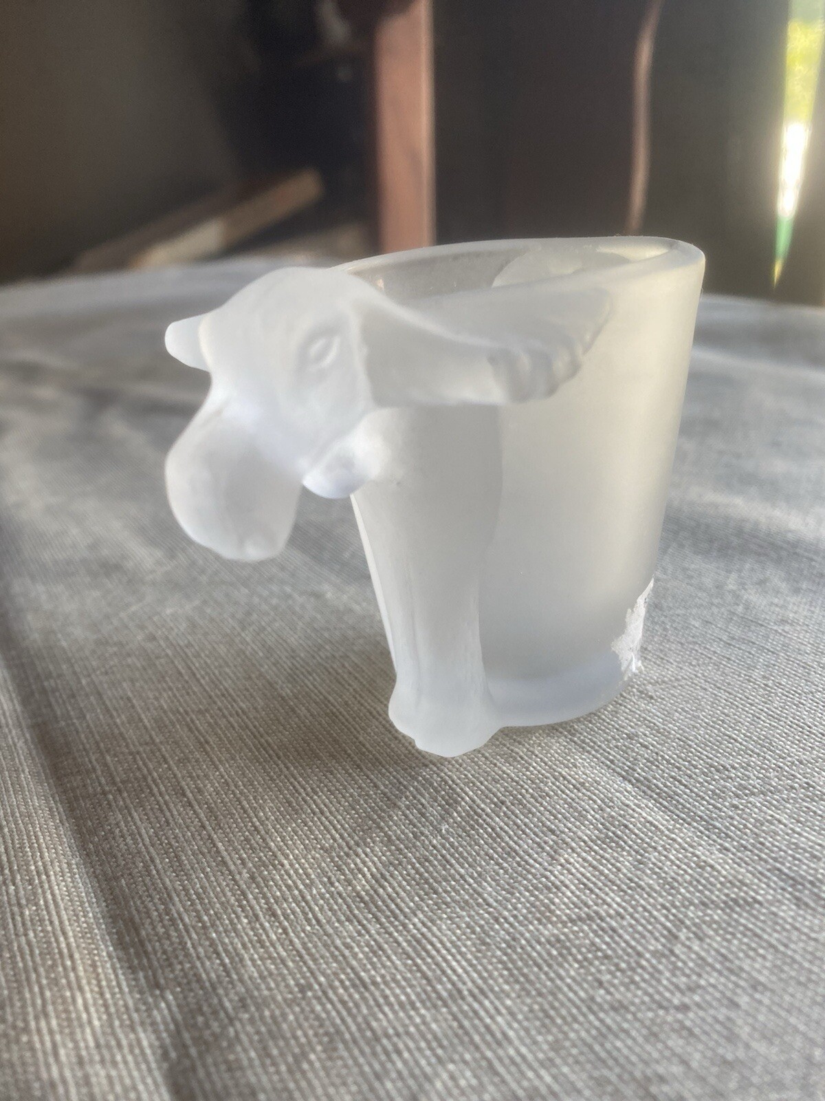 Yellow Stone National Park Frosted Moose Shot Glass 2.25 Inches Tall Ultra Rare