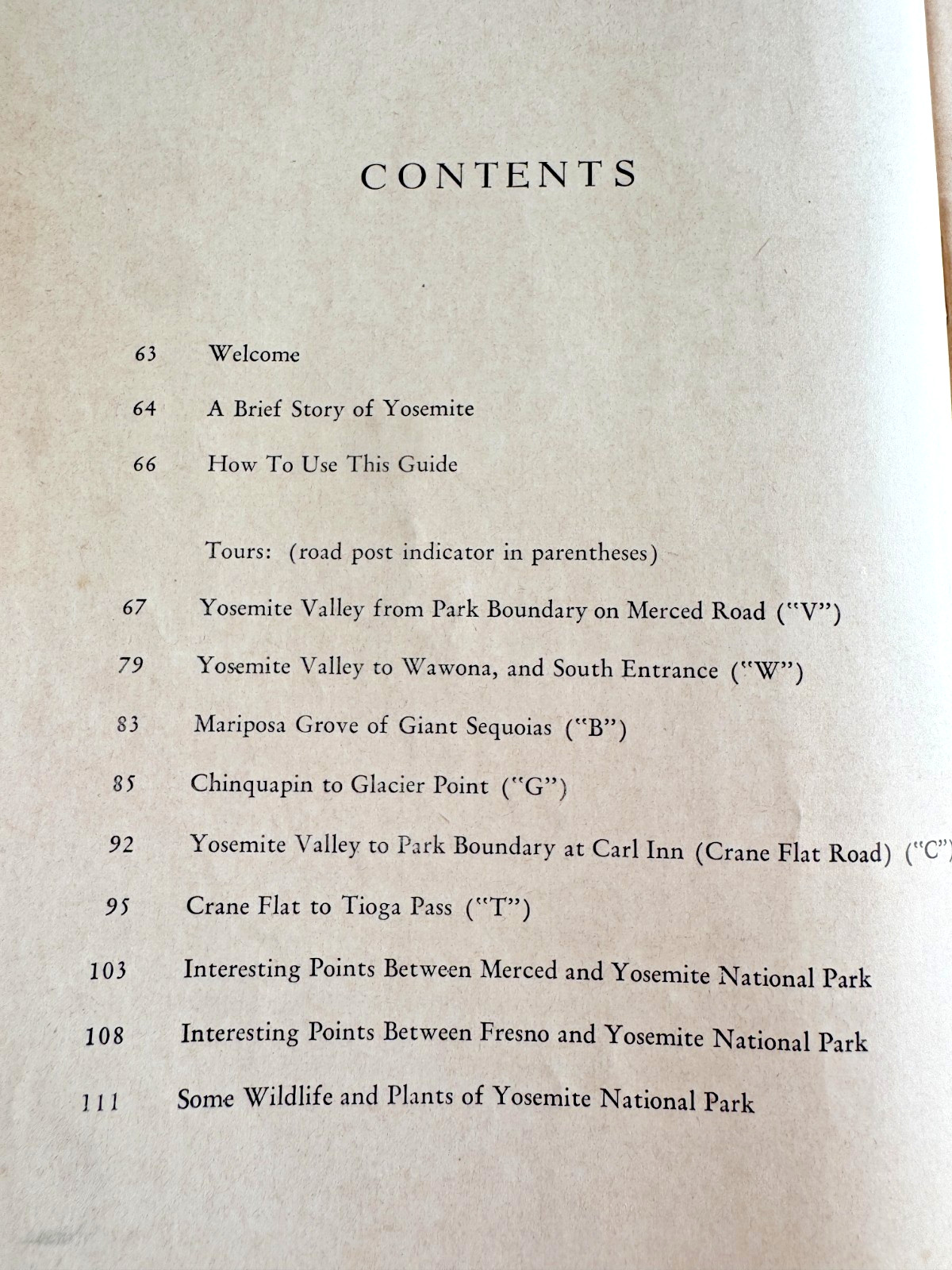 1956 Self Guided Auto Tour Book of Yosemite National Park