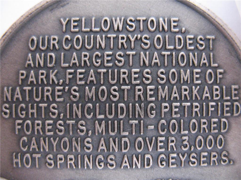 1-OZ. LONGINES STERLING SILVER YELLOWSTONE NAT’L PARK 3D HIGH RELIEF COIN+GOLD