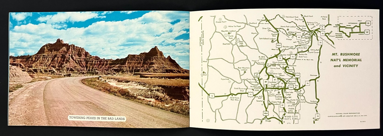 1958 Mt Rushmore Black Hills SD Souvenir Pictorial Guide Vintage Booklet