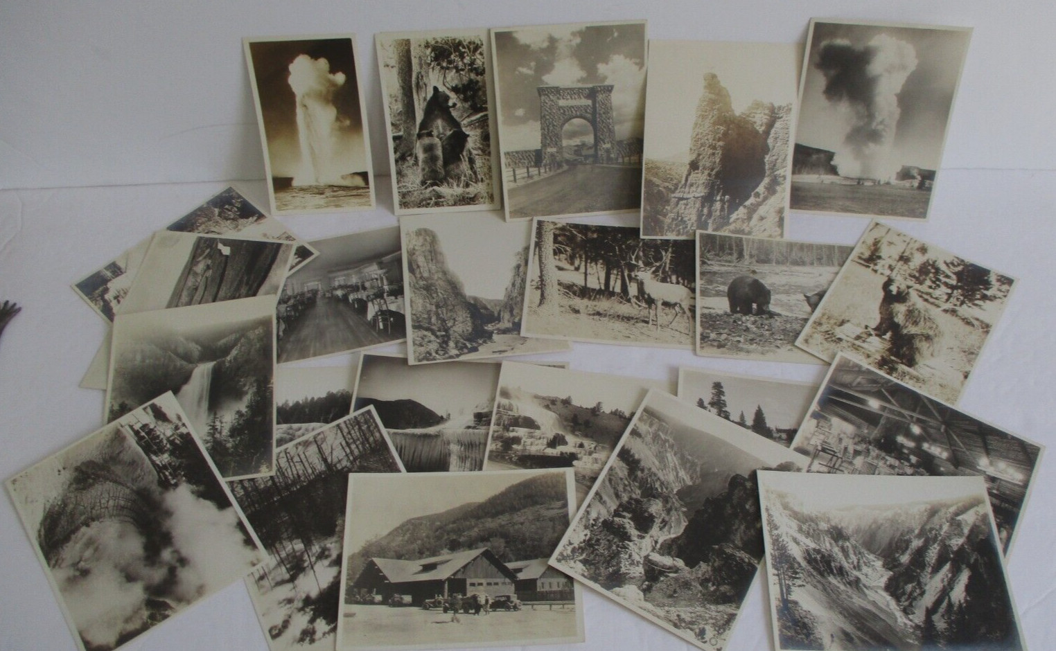 1930 Lot of 24 Haynes Photo Souvenir Cards, Yellowstone National Park