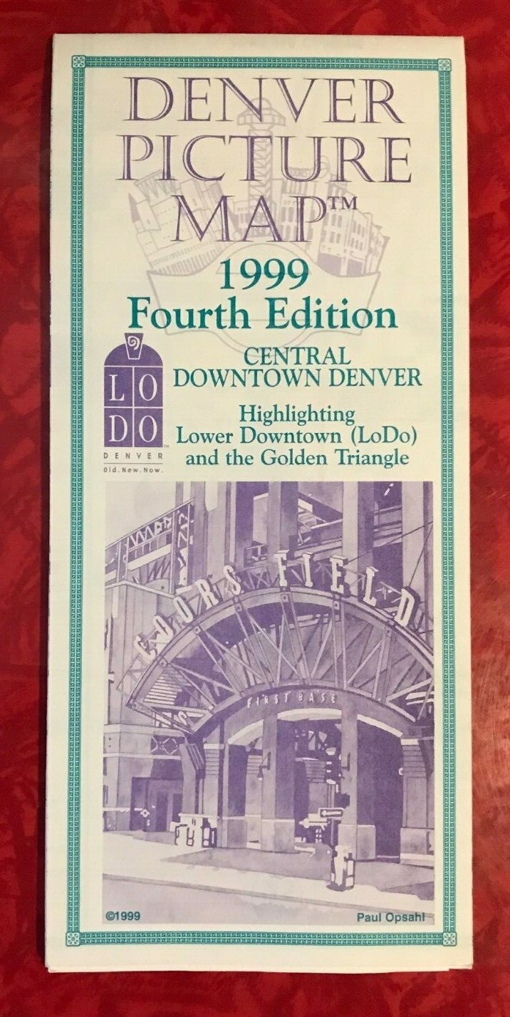 CENTRAL DOWNTOWN DENVER COLORADO PICTURE MAP & DIRECTORY 1999