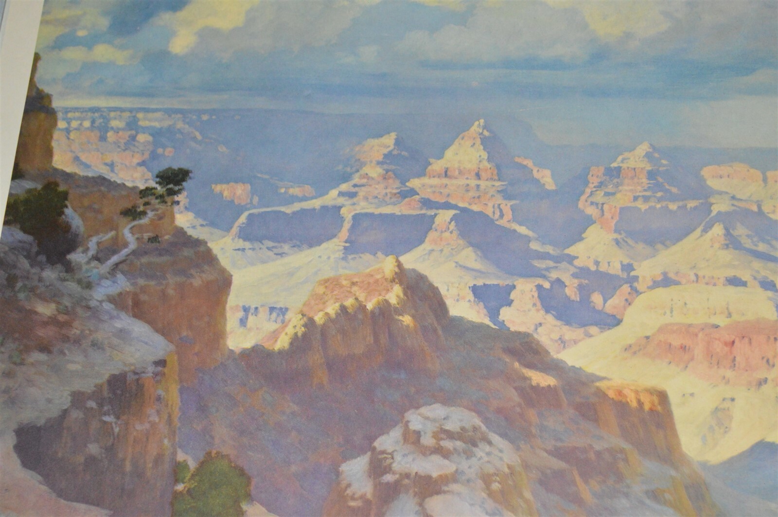 1955 LARGE Print Santa Fe RR South Rim Grand Canyon
