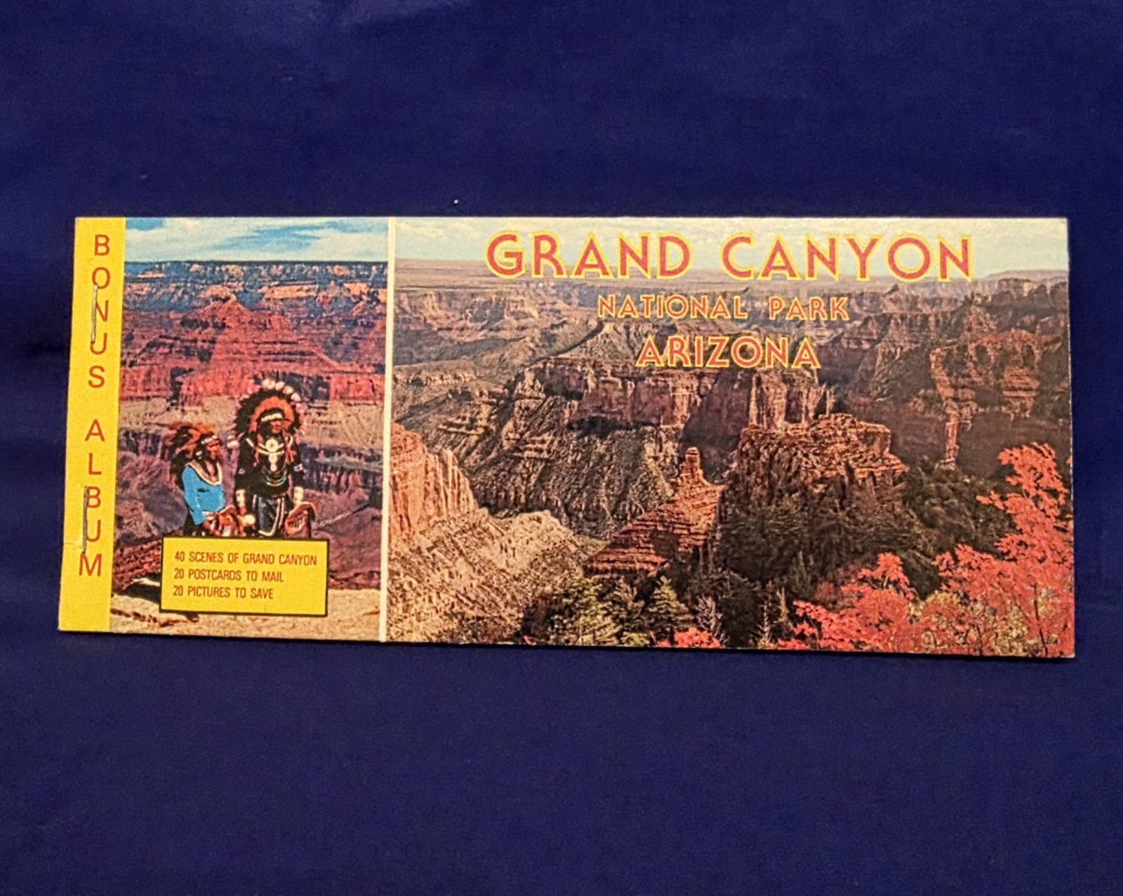 Vintage Grand Canyon Postcard Album Book Of 20 Tourist Souvenir