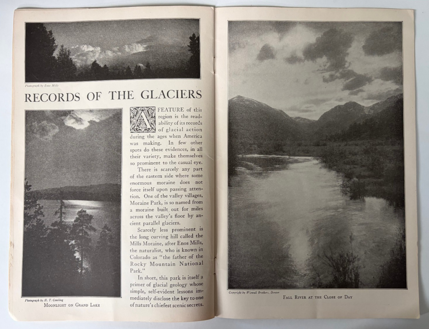1916 Rocky Mountain National Park Booklet Dept of Interior Franklin Lane