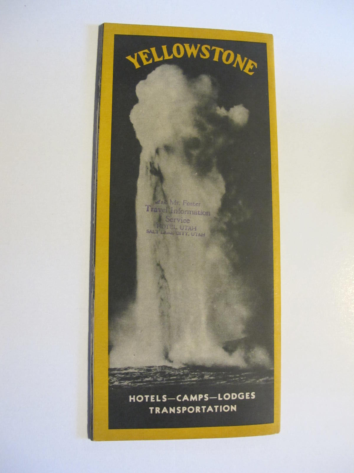 1930’s? GUIDE TO YELLOWSTONE NATIONAL PARK UNION PACIFIC RAILROAD. TOURS & MORE