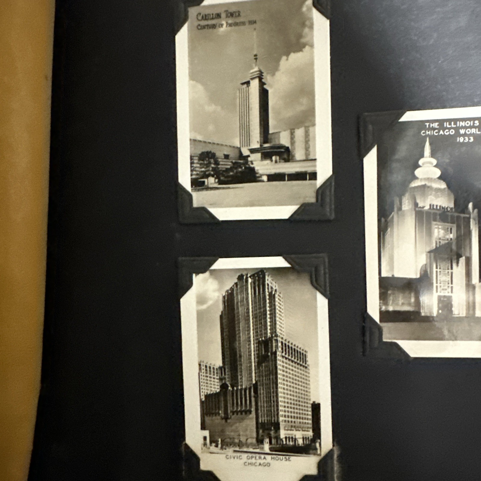 1930’s Leather Chicago Worlds Fair Souvenir Photo Album Electrical Building ￼