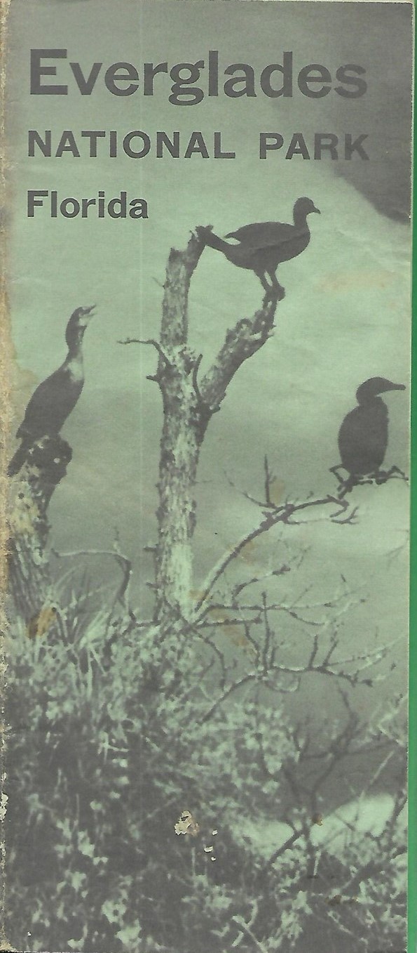 1962 EVERGLADES NATIONAL PARK Booklet Road Map Trails Flamingo Lodge Bird Photos