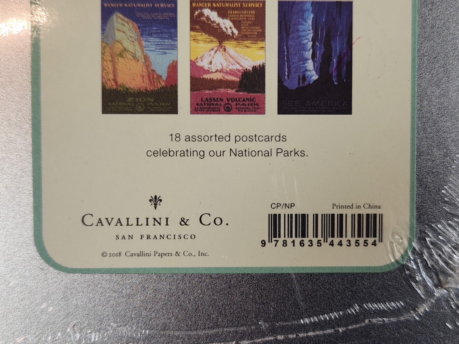 Cavallini Vintage NATIONAL PARKS Postcards Assorted 18 Count Keepsake Tin NIB